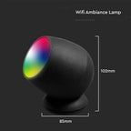 2.2W Lampka LED AMBIANCE WIFI Kompatybilna z Amazon Alexa i Google Home / Barwa: RGB+WW+CW / Czarna