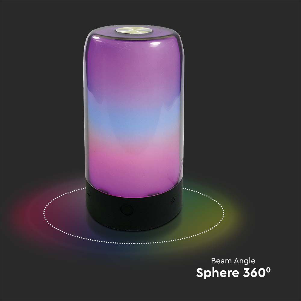 8W Lampka LED AMBIANCE / Barwa: RGB / Czarna