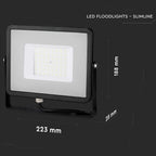50W Naświetlacz LED SMD / Chip SAMSUNG / Barwa:4000K / Obudowa: Czarna