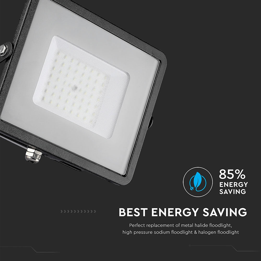 50W Naświetlacz LED SMD / Chip SAMSUNG / Barwa:4000K / Obudowa: Czarna