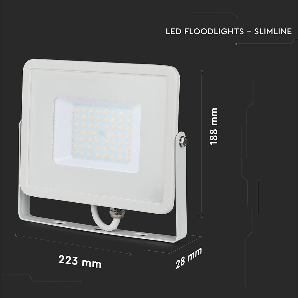 50W Naświetlacz LED SMD / Chip SAMSUNG / Barwa:4000K / Obudowa: Biała