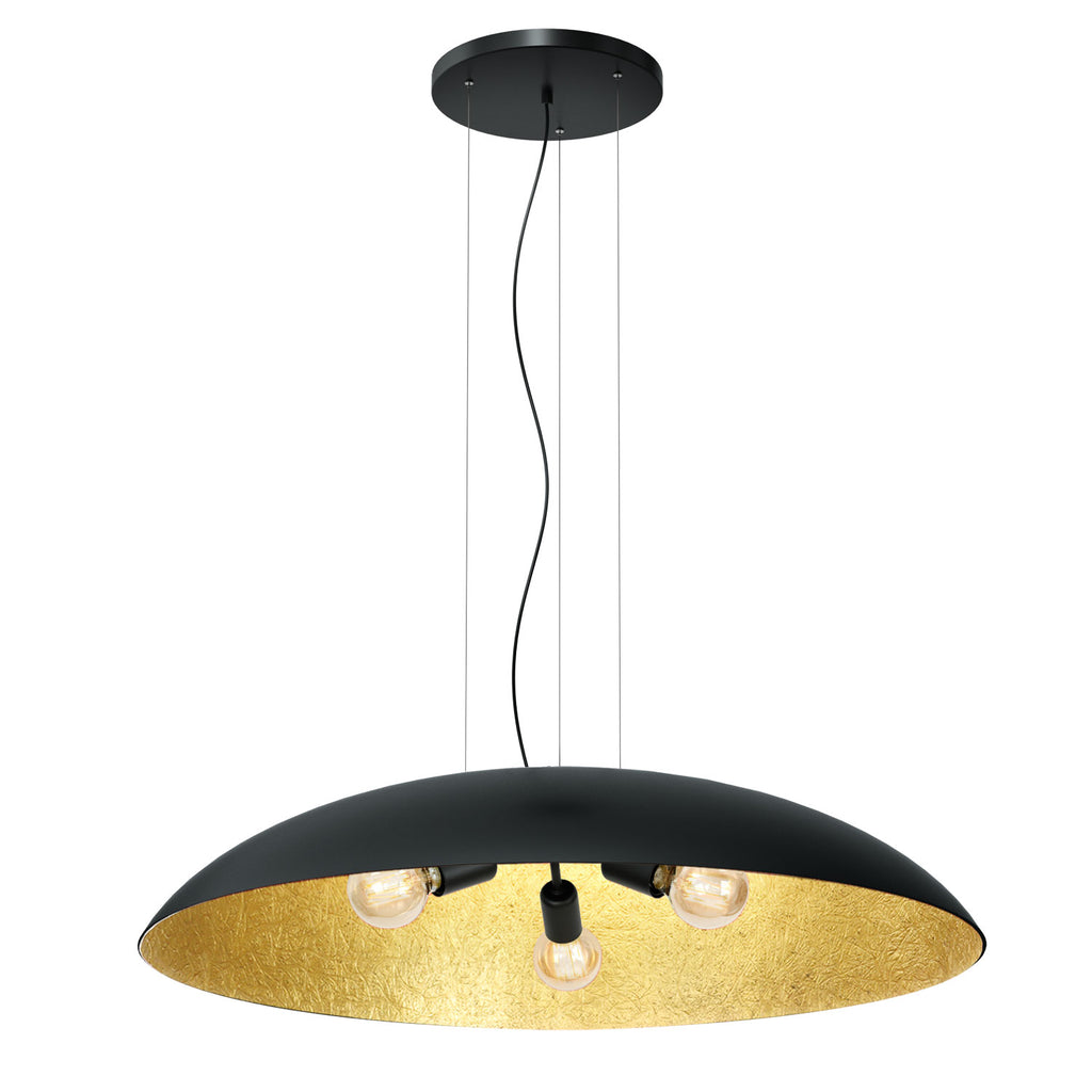 żyrandol Compo flat (dia 1000) black/gold 1xE27