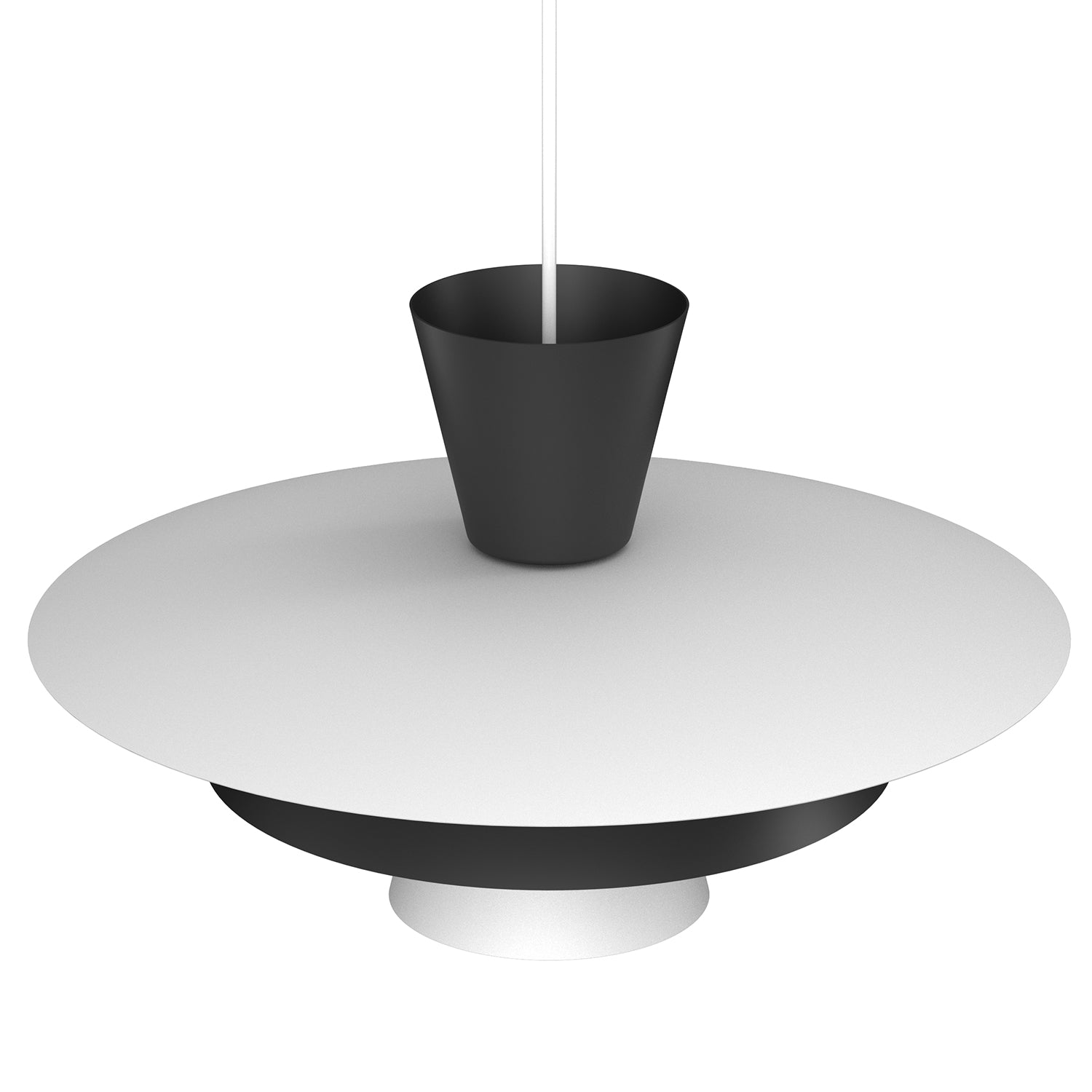 żyrandol Plato white/black 1xE27