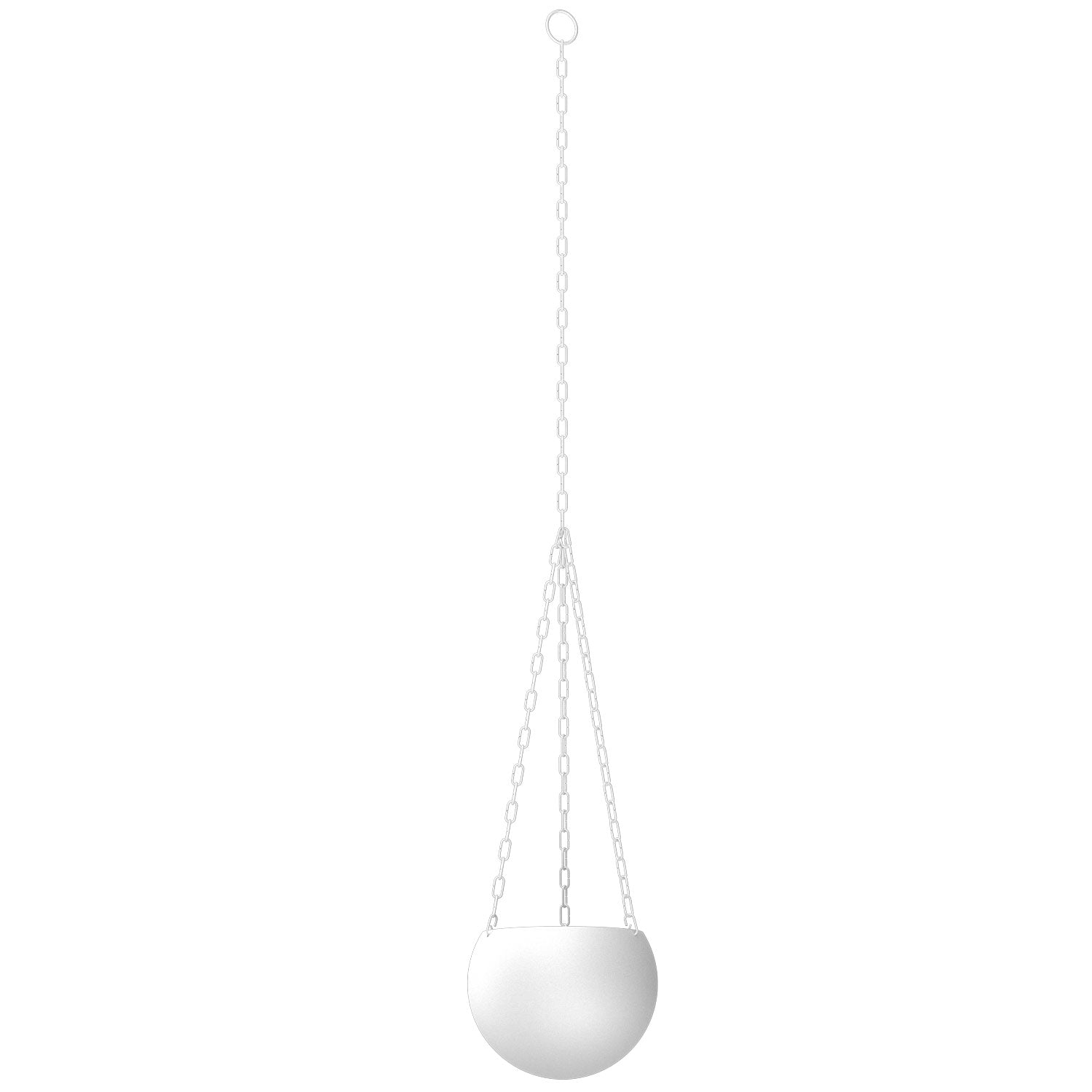 Flower pot with hanging chains white