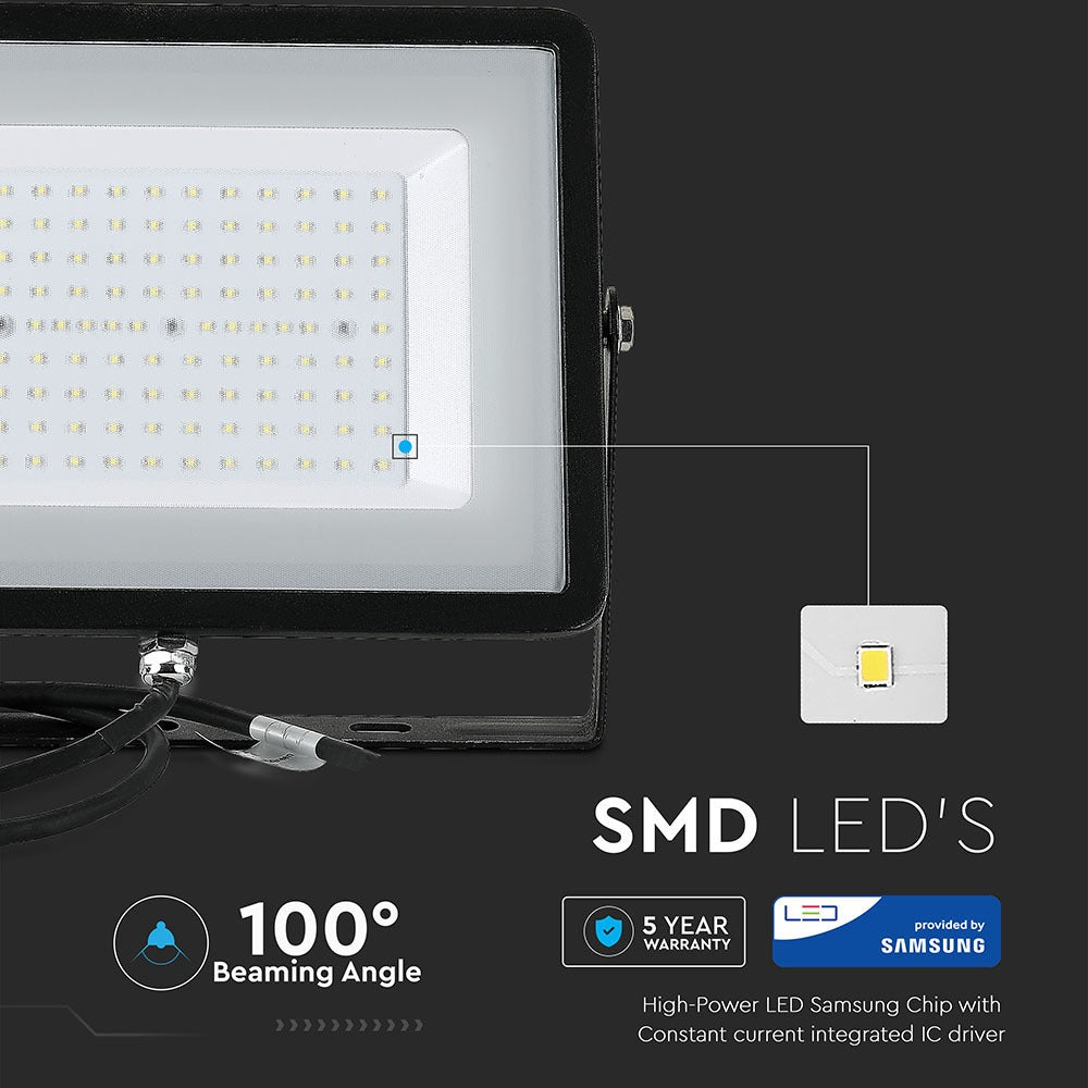100W Naświetlacz LED SMD / Chip SAMSUNG / Barwa:4000K / Obudowa: Czarna