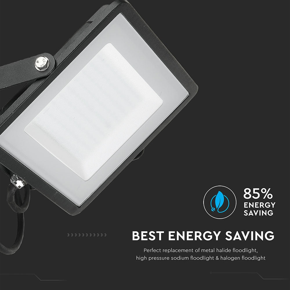 100W Naświetlacz LED SMD / Chip SAMSUNG / Barwa:6400K / Obudowa: Czarna