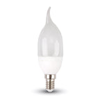 4W F37 Żarówka LED / Barwa:4000K / Trzonek:E14 / Klosz Mleczny płomyk