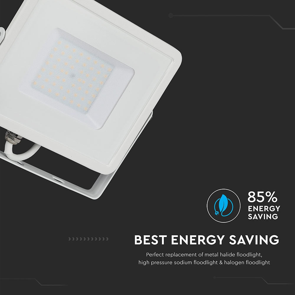 100W Naświetlacz LED SMD / Chip SAMSUNG / Barwa:6400K / Obudowa: Biała