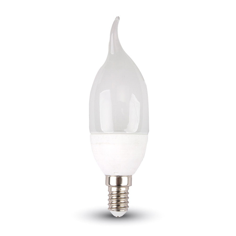 4W F37 Żarówka LED / Barwa:2700K / Trzonek:E14 / Klosz Mleczny płomyk