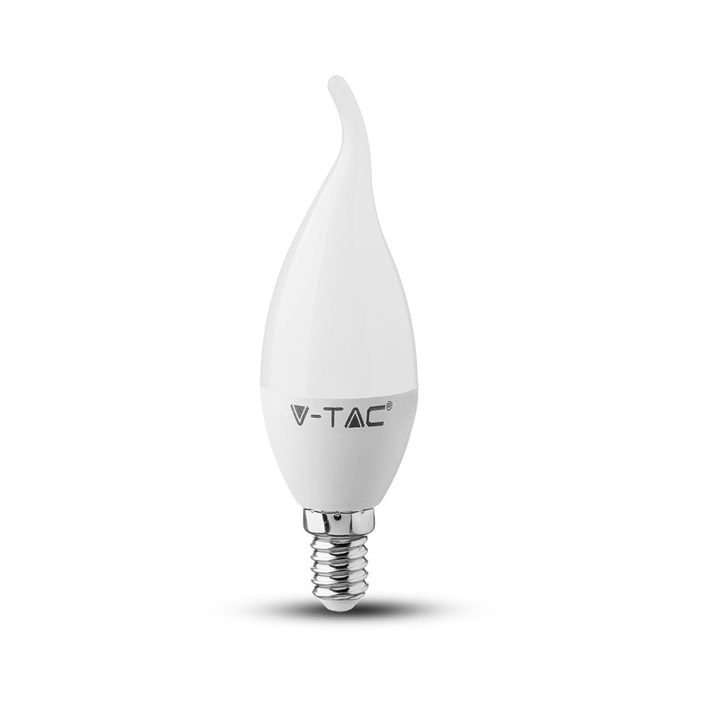 4W F37 Żarówka LED / Barwa:6400K / Trzonek:E14 / Klosz Mleczny płomyk