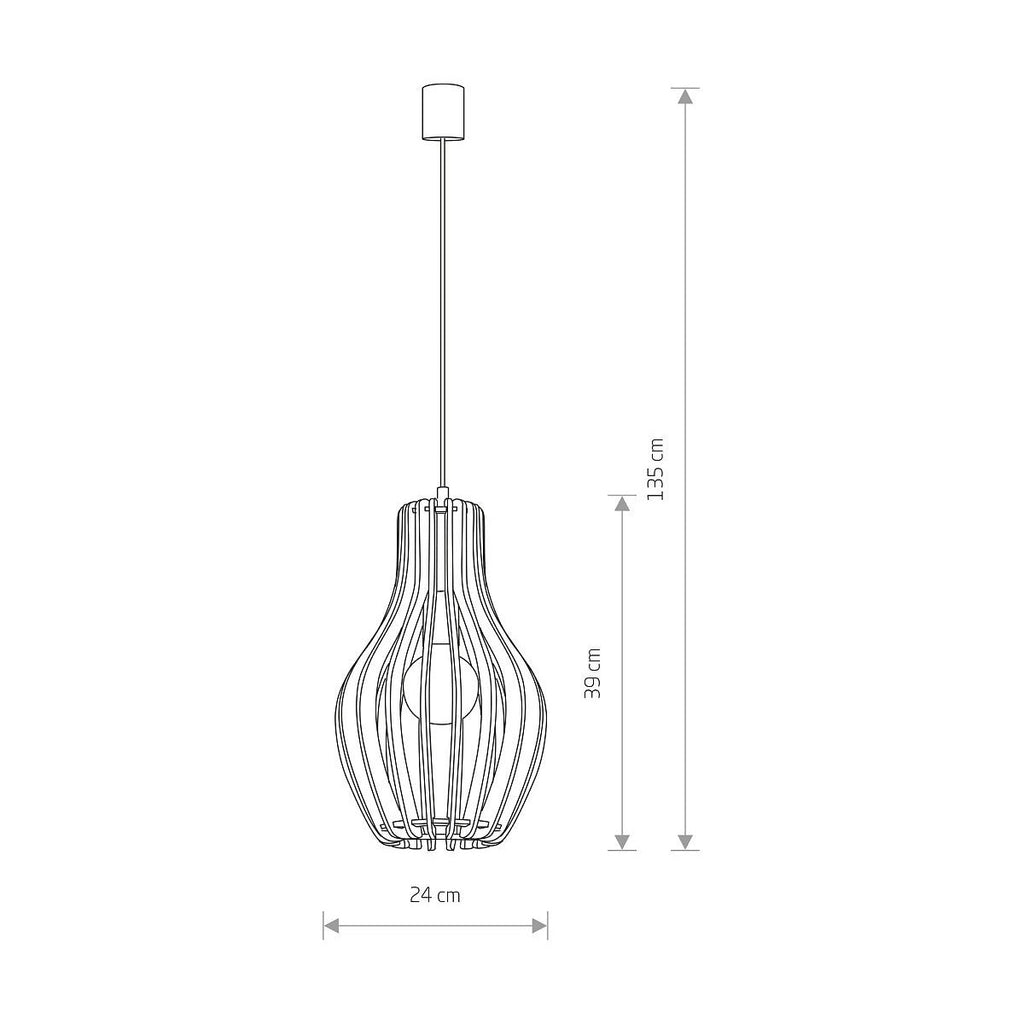 Nowodvorski Lampa wisząca IKA A 25W only LED 50/60Hz - Sklejka - Naturalne drewno 4171