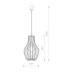 Nowodvorski Lampa wisząca IKA A 25W only LED 50/60Hz - Sklejka - Naturalne drewno 4171
