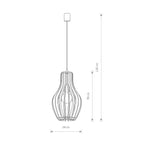 Nowodvorski Lampa wisząca IKA A 25W only LED 50/60Hz - Sklejka - Naturalne drewno 4171