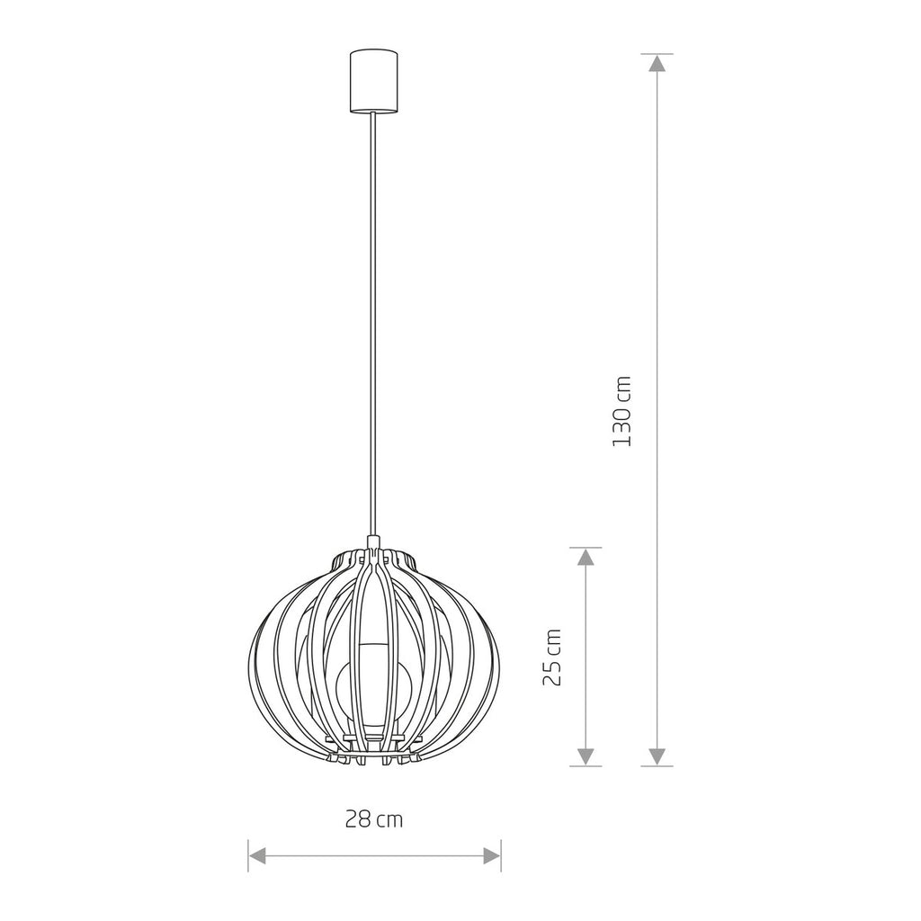Nowodvorski Lampa wisząca IKA C 25W only LED 50/60Hz - Sklejka - Naturalne drewno 4173