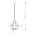 Nowodvorski Lampa wisząca IKA C 25W only LED 50/60Hz - Sklejka - Naturalne drewno 4173