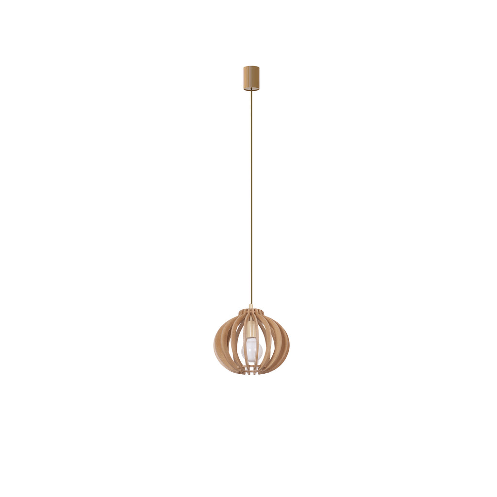 Nowodvorski Lampa wisząca IKA C 25W only LED 50/60Hz - Sklejka - Naturalne drewno