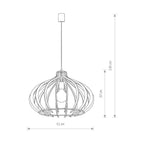 Nowodvorski Lampa wisząca IKA D 25W only LED 50/60Hz - Sklejka - Naturalne drewno 4174