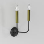 kinkiet Akasya black/gold 2xE14