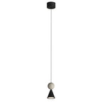 Maxlight Lampa wisząca Bingo - Trawertyn - Czarny P0683