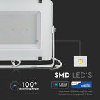 200W Naświetlacz LED SMD / Chip SAMSUNG / Barwa:6400K / Obudowa: Biała