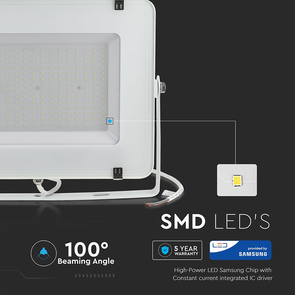 200W Naświetlacz LED SMD / Chip SAMSUNG / Barwa:4000K / Obudowa: Biała