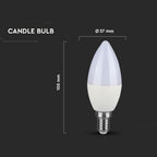 5.5W C35 Żarówka LED / Barwa:2700K / Blister 2 szt. / Trzonek E14