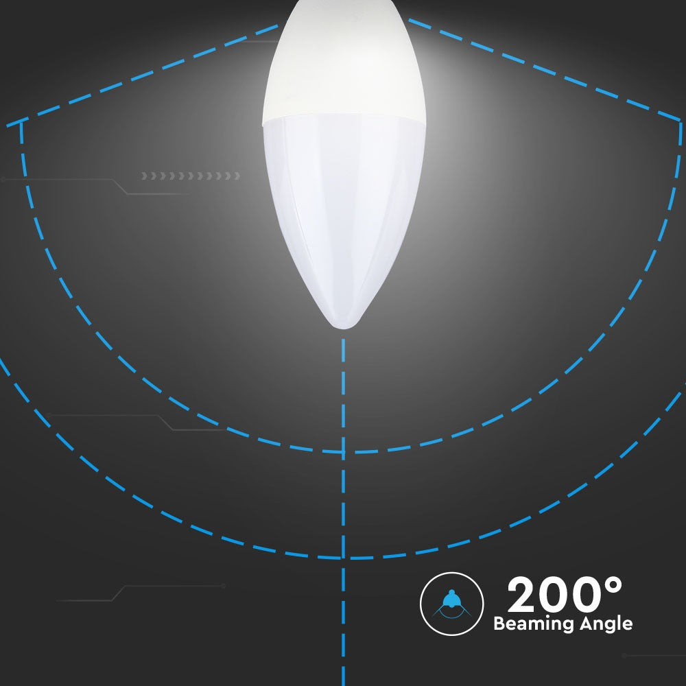 5.5W C35 Żarówka LED / Barwa:6400K / Blister 2 szt. / Trzonek E14