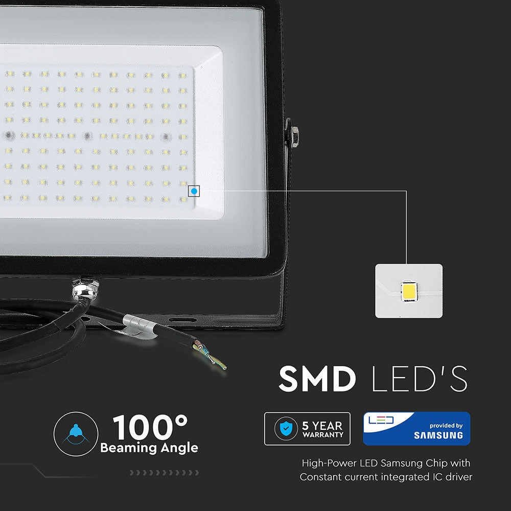 300W Naświetlacz LED SMD / Chip SAMSUNG / Barwa:4000K / Obudowa: Czarna