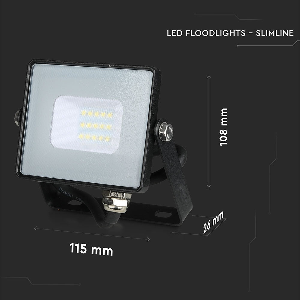 10W Naświetlacz LED SMD / Chip SAMSUNG / Barwa:4000K / Obudowa: Czarna