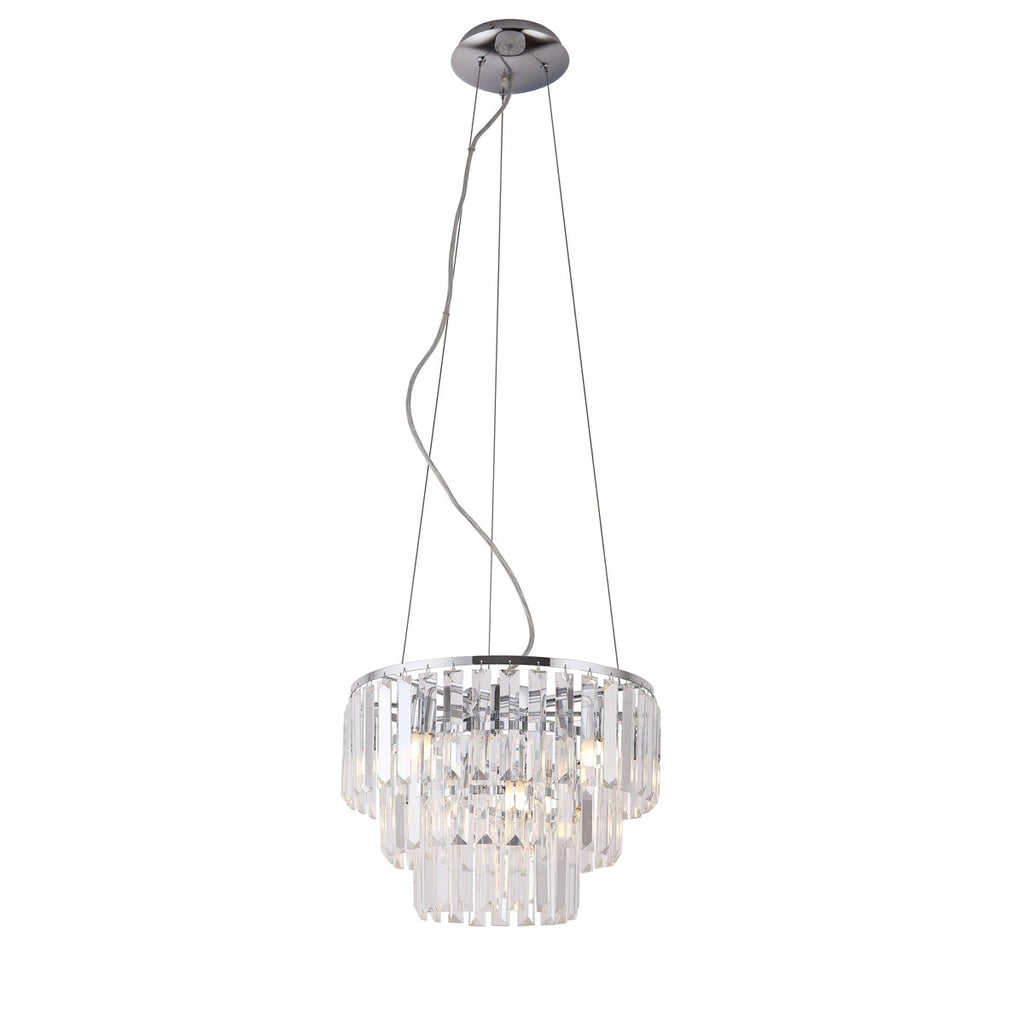 Maxlight Lampa wisząca Monaco 42cm - Metal + szkło - Chrom P0259