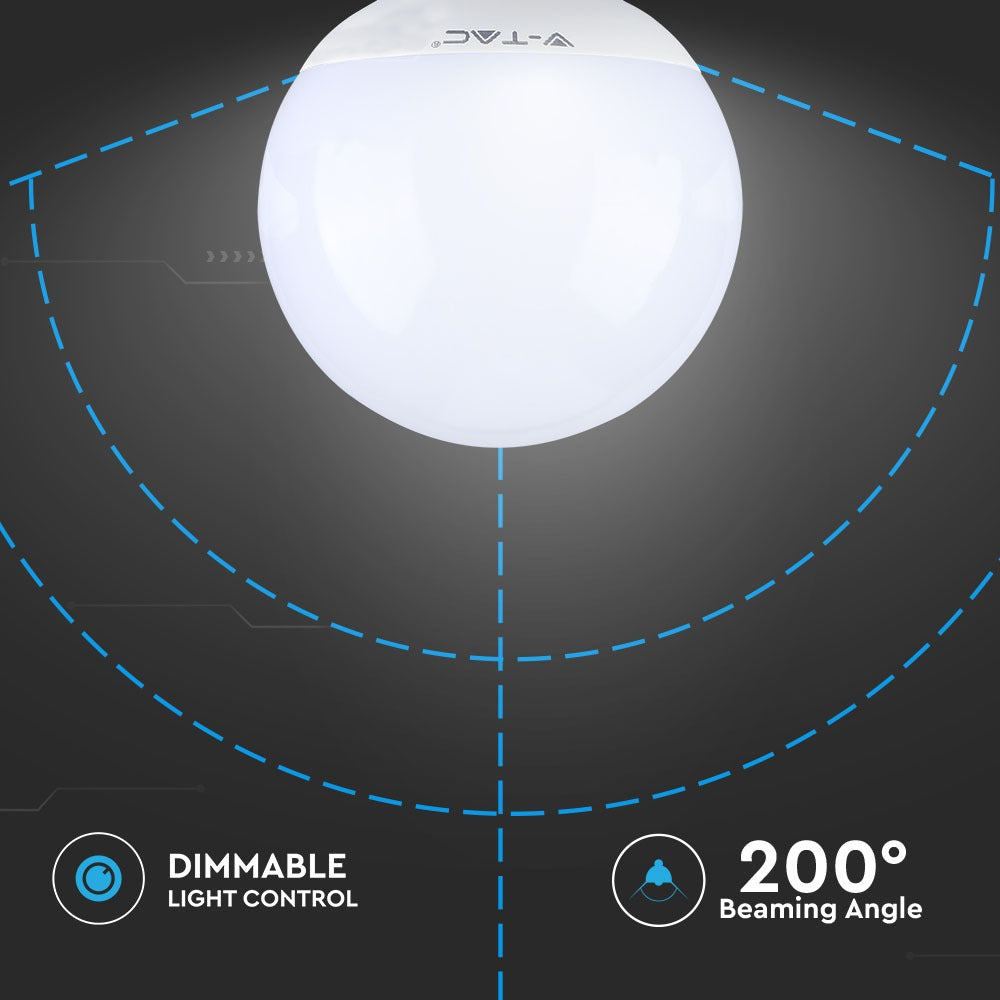 13W G120 Żarówka LED GLOBE / Barwa:6400K / Ściemniana / Trzonek:E27