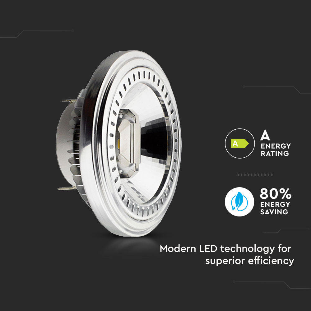 15W AR111 PAR Żarówka LED / Barwa:6400K / Trzonek: G53 / Zasilanie:12V