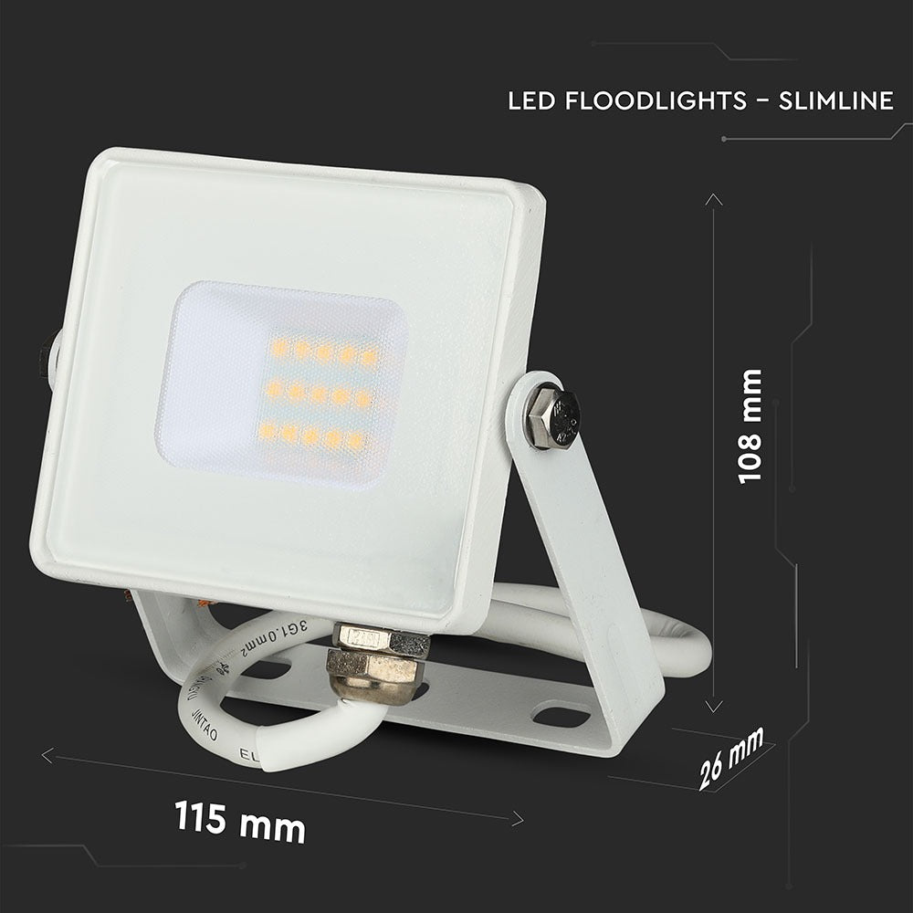 10W Naświetlacz LED SMD / Chip SAMSUNG / Barwa:4000K / Obudowa: Biała
