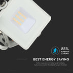 10W Naświetlacz LED SMD / Chip SAMSUNG / Barwa:3000K / Obudowa: Biała