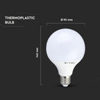 10W G95 Żarówka LED / Barwa:3000K / Trzonek:E27