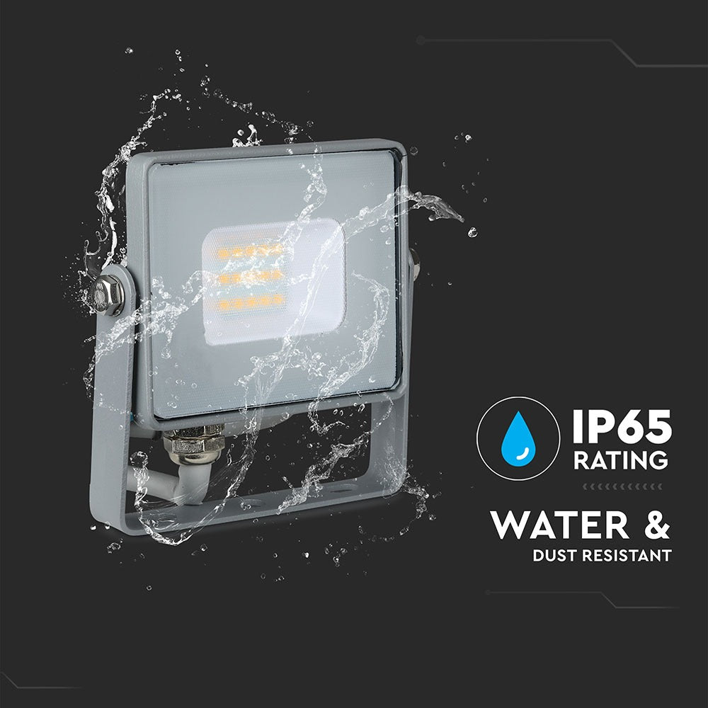 10W Naświetlacz LED SMD / Chip SAMSUNG / Barwa:6400K / Obudowa: Szara