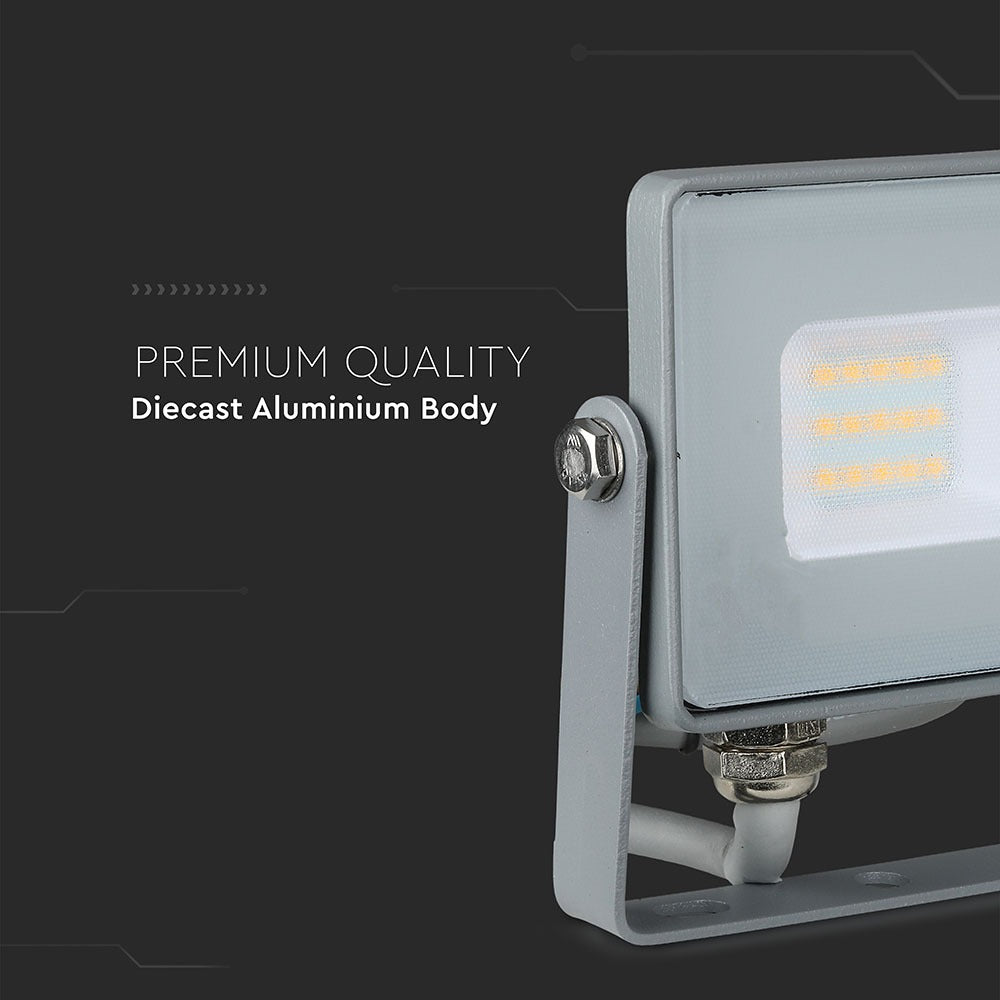 10W Naświetlacz LED SMD / Chip SAMSUNG / Barwa:6400K / Obudowa: Szara