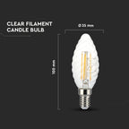 4W TWIST C35 Żarówka LED Filament / Barwa:2700K / Trzonek:E14