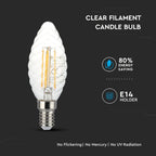 4W TWIST C35 Żarówka LED Filament / Barwa:2700K / Trzonek:E14