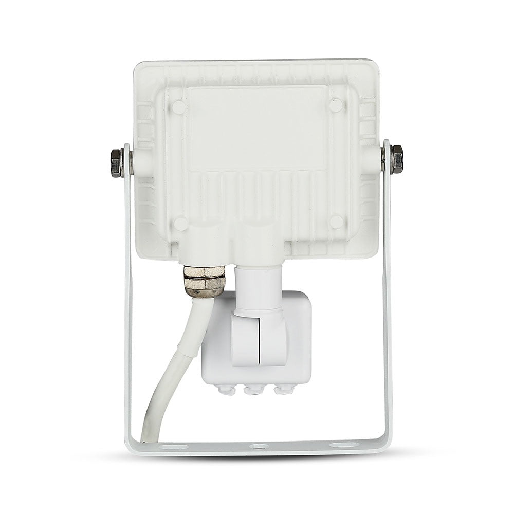 10W Naświetlacz LED SMD z czujnikiem ruchu / Chip SAMSUNG / Barwa:6400K / Obudowa: Biała