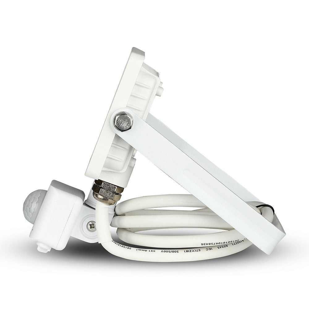 10W Naświetlacz LED SMD z czujnikiem ruchu / Chip SAMSUNG / Barwa:4000K / Obudowa: Biała