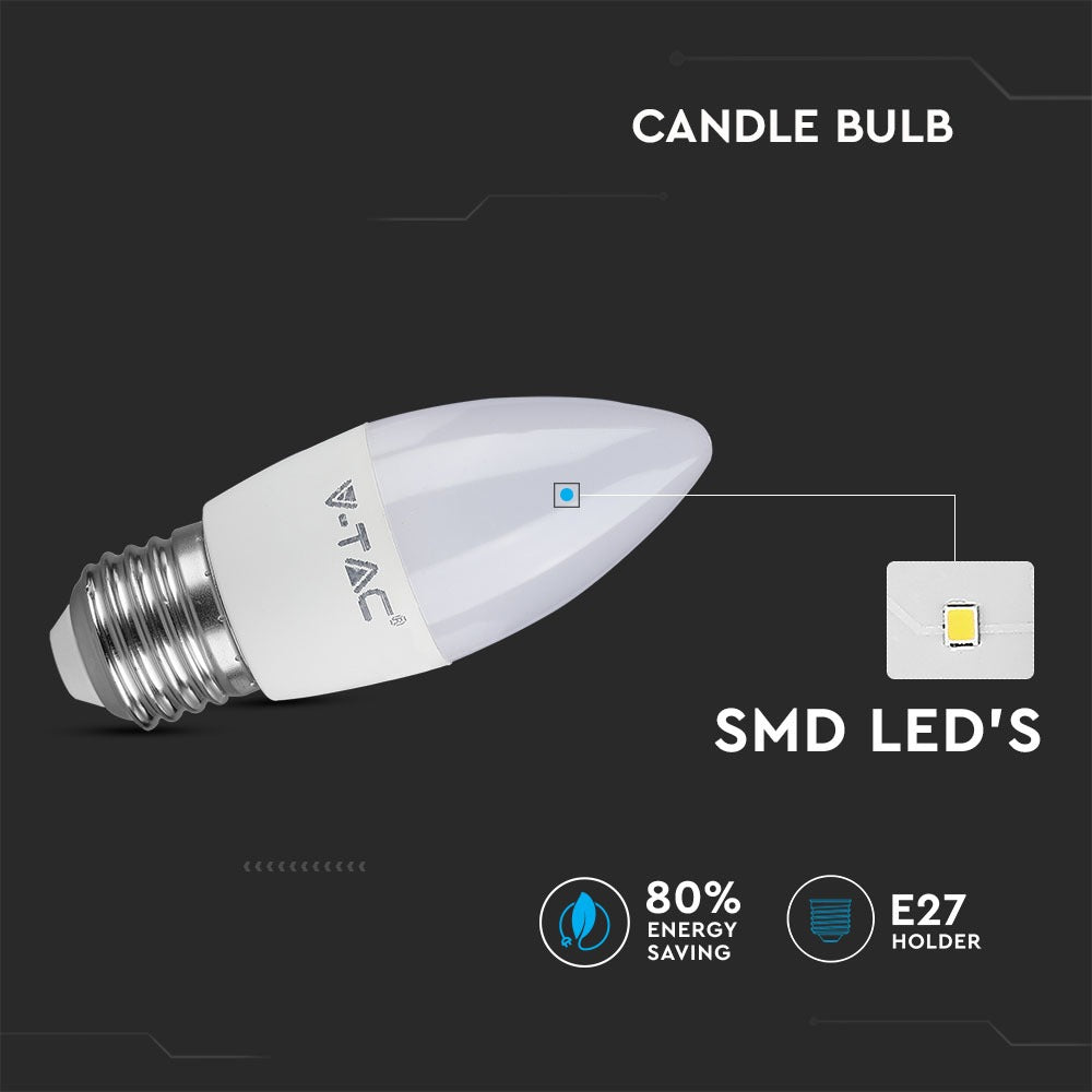 5.5W Żarówka LED C35 / Barwa:2700K / Trzonek: E27