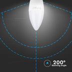 5.5W Żarówka LED C35 / Barwa:6400K / Trzonek: E27
