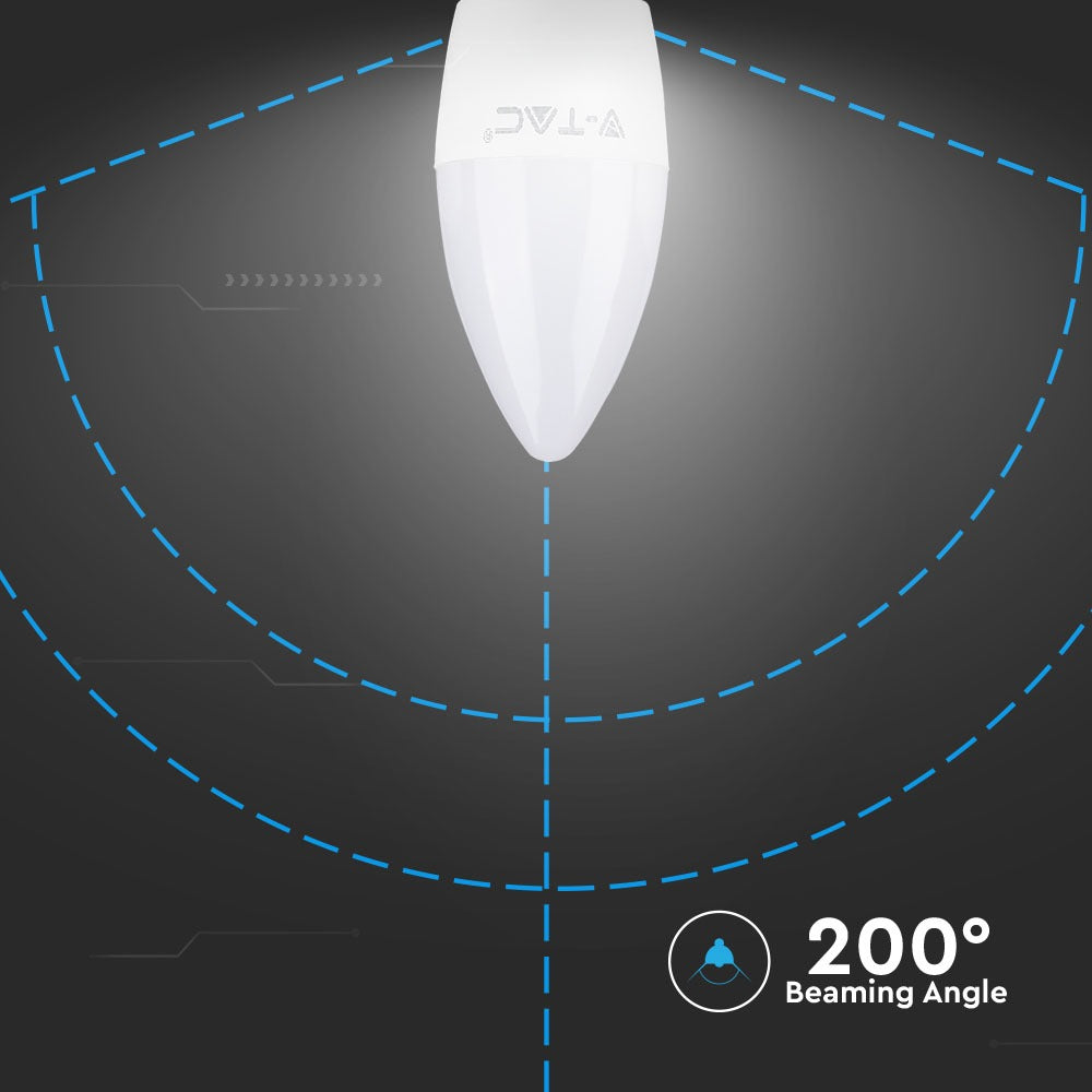 5.5W Żarówka LED C35 / Barwa:6400K / Trzonek: E27