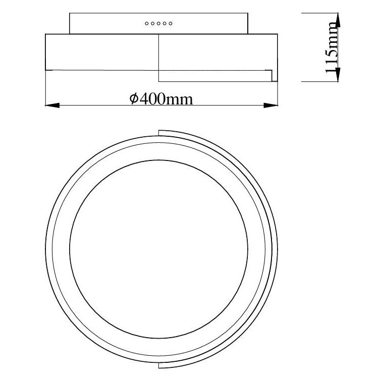 Maxlight Plafon Aruba 50W - Metal + akryl - Czarny C0285