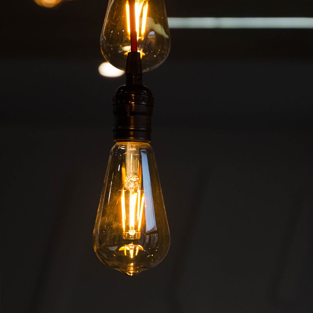 6W LED ST64 Żarówka LED Filament / Klosz: Bursztynowy / Barwa:2200K / Trzonek:E27