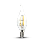 4W LED CF37 Żarówka LED / Barwa:2700K / Ściemniana / Trzonek:E14