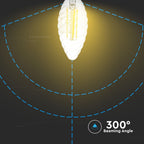 4W LED Twist C35 Żarówka LED Filament / Barwa:2700K / Ściemniana / Trzonek:E14