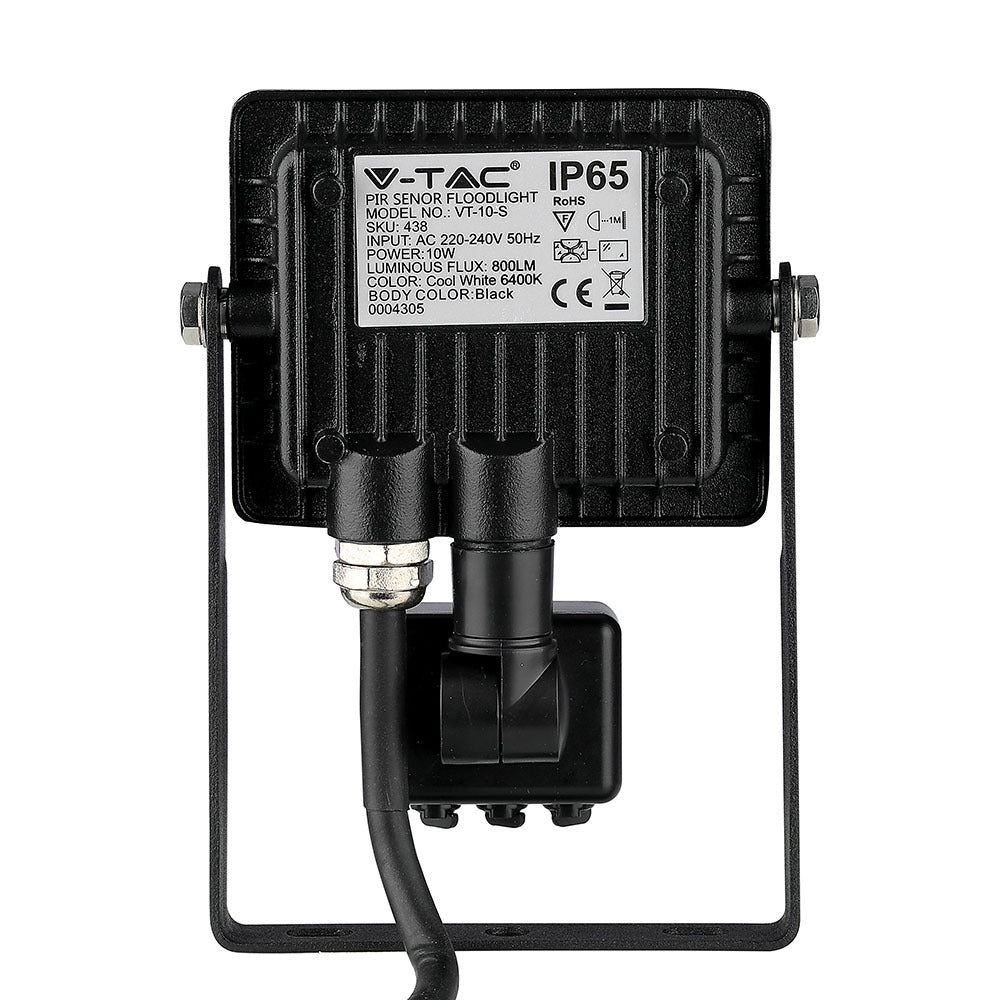 10W Naświetlacz LED SMD z czujnikiem ruchu / Chip SAMSUNG / Barwa:3000K / Obudowa: Czarna
