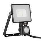 10W Naświetlacz LED SMD z czujnikiem ruchu / Chip SAMSUNG / Barwa:3000K / Obudowa: Czarna